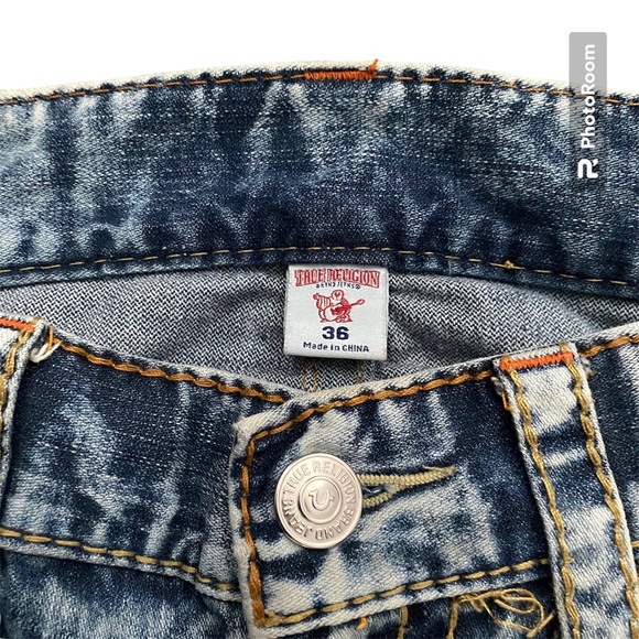 True Religion Brand Jeans World Tour Jeans Acid Wash Straight Authentic - Picture 6 of 7